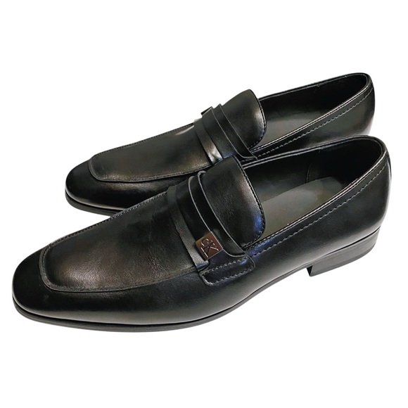 New Calvin Klein Mens Black Slip On Loafers Dress Shoes main image 7